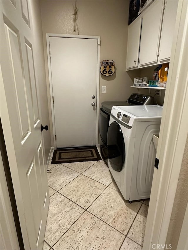 28262 Cider, Menifee, CA 92585 - laundry room with separate washer and dryer, light tile patterned flooring, and cabinet space