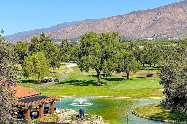 32423 Womsi Rd, Pauma Valley, CA 92061 - view of property's community with view of golf course, a lawn, and a water and mountain view