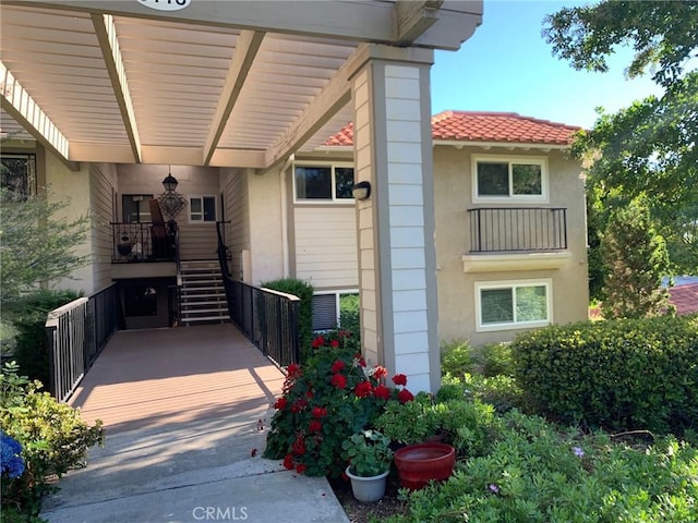 3110 Via Serena S Unit Q, Laguna Woods, CA 92637 - view of patio featuring stairway