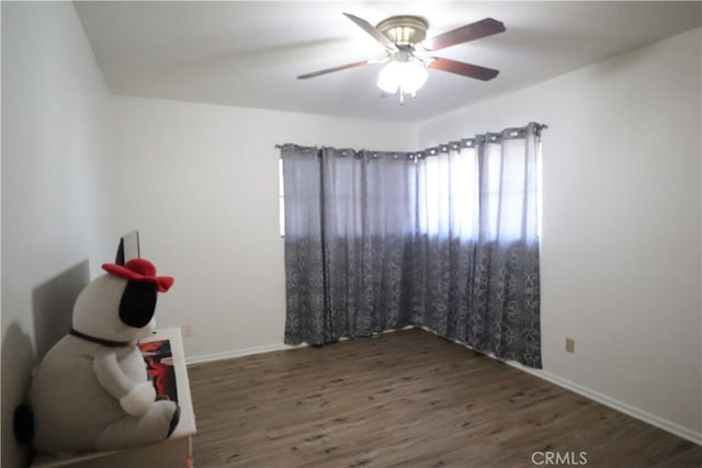 1004 Paloma St, Bakersfield, CA 93304 - unfurnished room featuring wood finished floors and ceiling fan