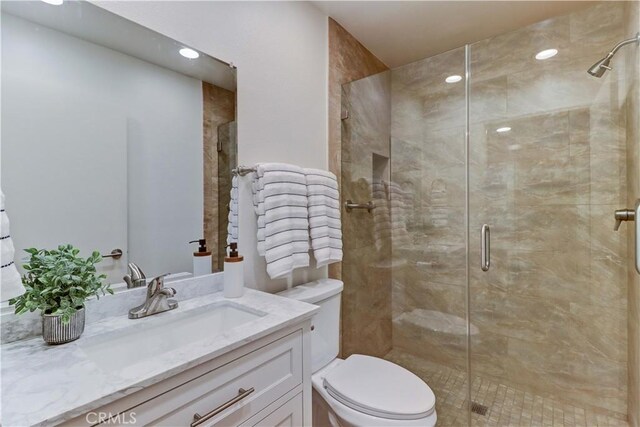5371 Punta Alta Unit 2G, Laguna Woods, CA 92637 - full bath featuring vanity and a stall shower