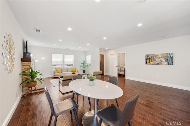 321 N Keystone St, Burbank, CA 91506 - dining space with wood finished floors and recessed lighting