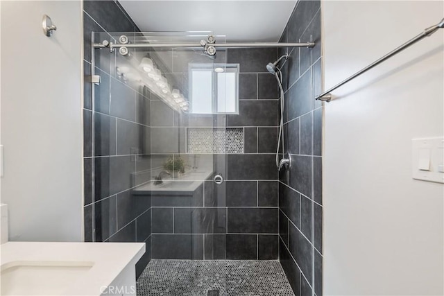 321 N Keystone St, Burbank, CA 91506 - bathroom with tiled shower and vanity