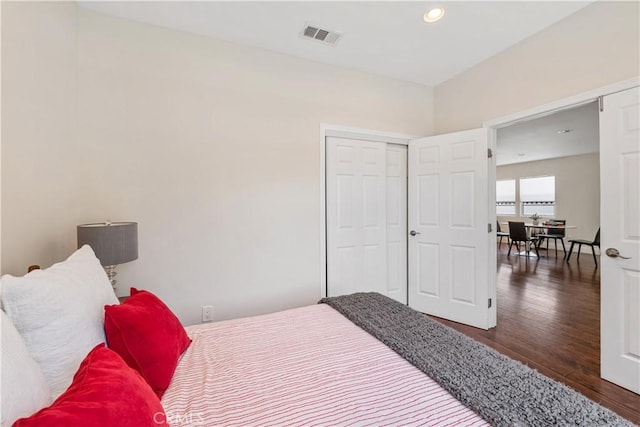 321 N Keystone St, Burbank, CA 91506 - bedroom with wood finished floors, recessed lighting, and a closet