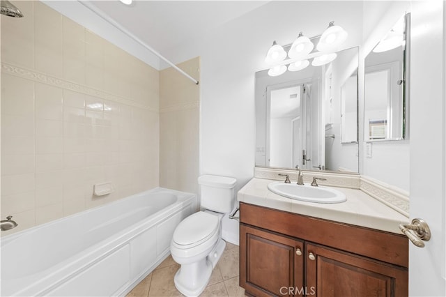27684 Manor Hill Rd, Laguna Niguel, CA 92677 - bathroom featuring shower / bath combination, vanity, and tile patterned flooring