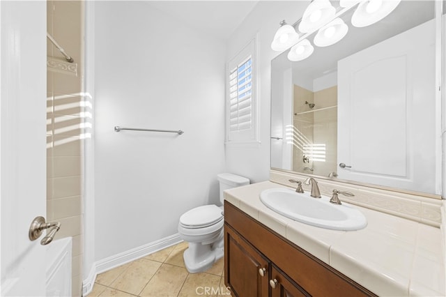 27684 Manor Hill Rd, Laguna Niguel, CA 92677 - bathroom with vanity, tile patterned floors, and bathtub / shower combination