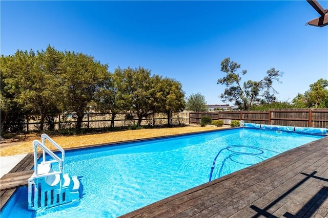 2911 Gilead Ln, Paso Robles, CA 93446 - view of pool featuring a fenced backyard and a deck