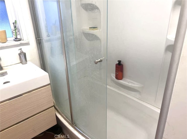 934 W 12th St, Pomona, CA 91766 - full bathroom with a shower with door and vanity