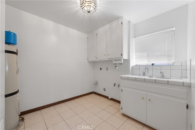 9349 Hartman Way, West Hills, CA 91304 - laundry area featuring gas dryer hookup, washer hookup, and cabinet space