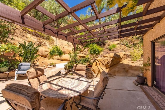9349 Hartman Way, West Hills, CA 91304 - view of patio / terrace featuring a pergola