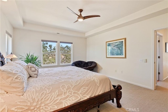 6600 San Gabriel Rd, Atascadero, CA 93422 - carpeted bedroom with a tray ceiling and ceiling fan