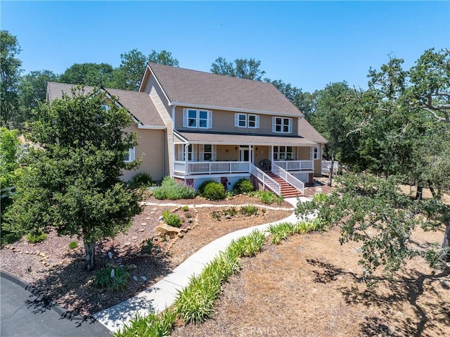 6600 San Gabriel Rd, Atascadero, CA 93422 - colonial house featuring covered porch
