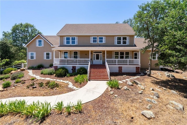 6600 San Gabriel Rd, Atascadero, CA 93422 - colonial house featuring stairway and a porch