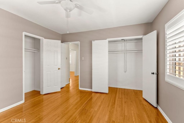 261 Twickenham Ave, Los Angeles, CA 90022 - unfurnished bedroom featuring light wood-style floors and ceiling fan