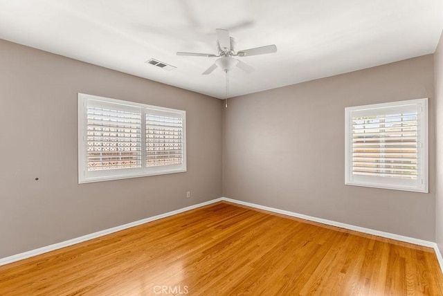 261 Twickenham Ave, Los Angeles, CA 90022 - unfurnished room with ceiling fan, plenty of natural light, and light wood-style flooring