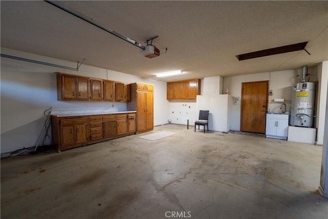 25967 Pleasant St, Hemet, CA 92544 - garage featuring strapped water heater and a garage door opener