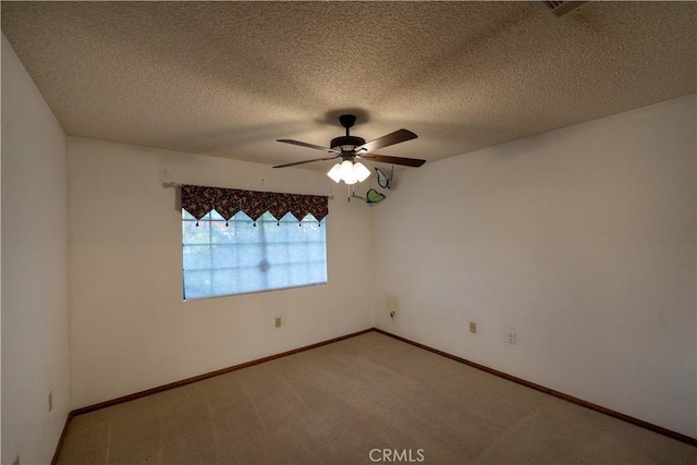 25967 Pleasant St, Hemet, CA 92544 - empty room with a ceiling fan, carpet, and a textured ceiling