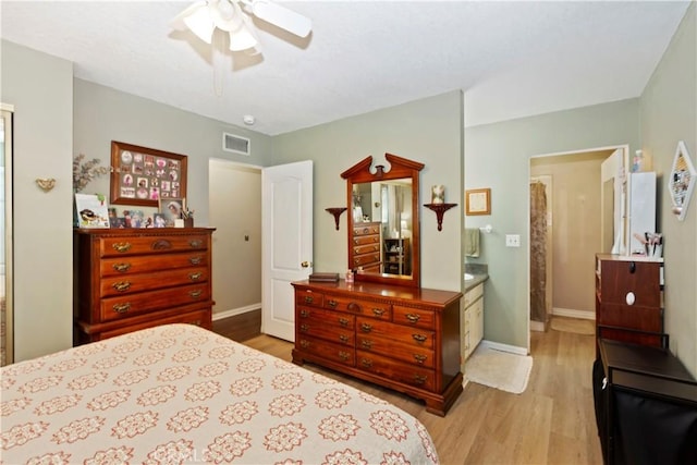 2734 Grove St, La Verne, CA 91750 - bedroom featuring light wood-style floors and a ceiling fan