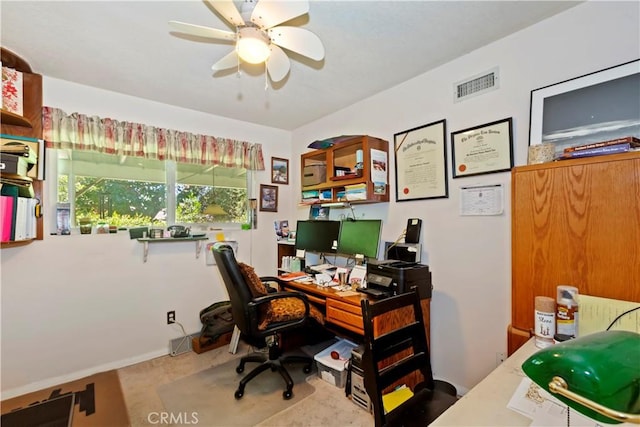 2734 Grove St, La Verne, CA 91750 - office featuring ceiling fan