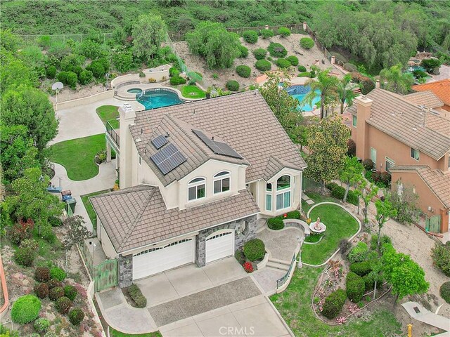 19861 Sunset Vista Rd, Walnut, CA 91789 - view from above of property featuring a pool