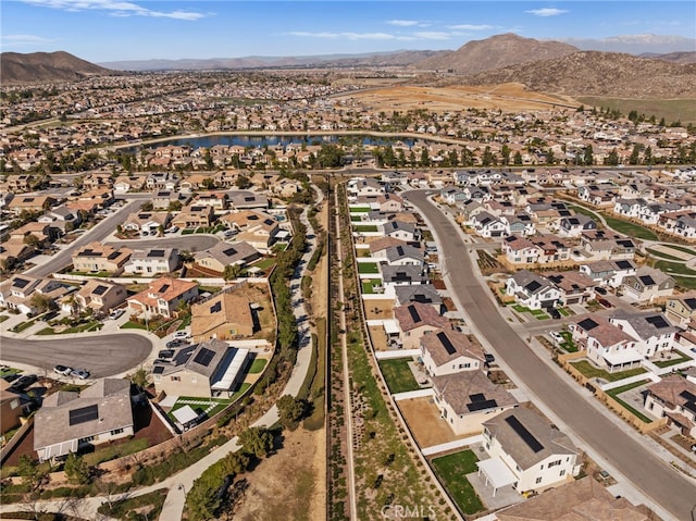 30181 Adrift Ln, Menifee, CA 92584 - aerial view of property and surrounding area with nearby suburban area and a water and mountain view