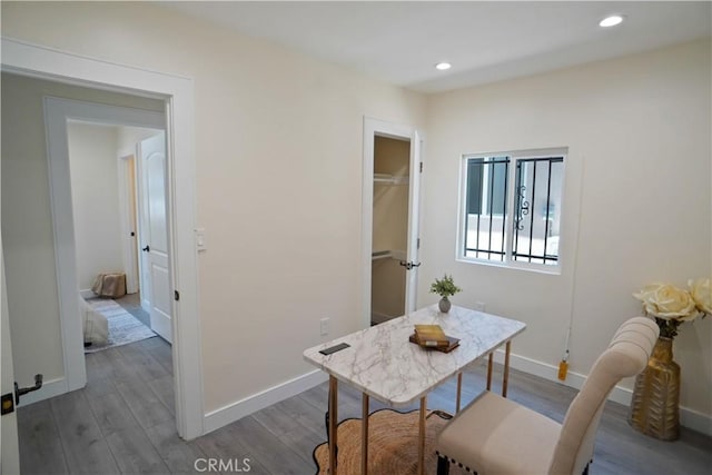 77 W Washington Blvd, Pasadena, CA 91103 - dining area featuring wood finished floors and recessed lighting