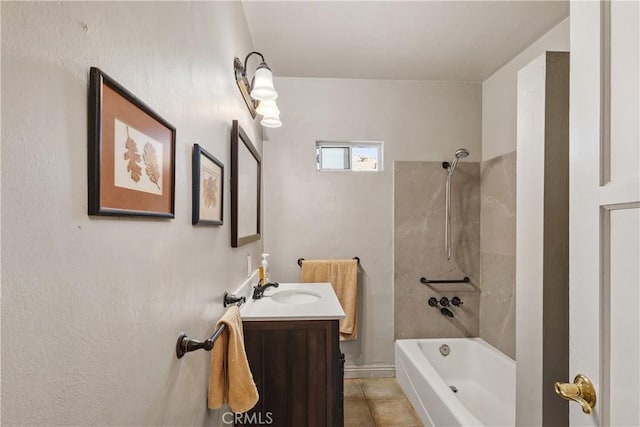 719 S Amstutz Ave, Anaheim, CA 92802 - full bathroom with vanity, shower / tub combination, and tile patterned flooring
