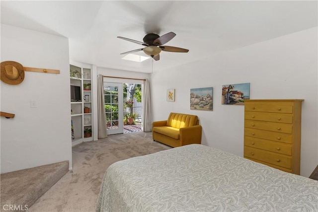 719 S Amstutz Ave, Anaheim, CA 92802 - bedroom featuring carpet, access to outside, and ceiling fan