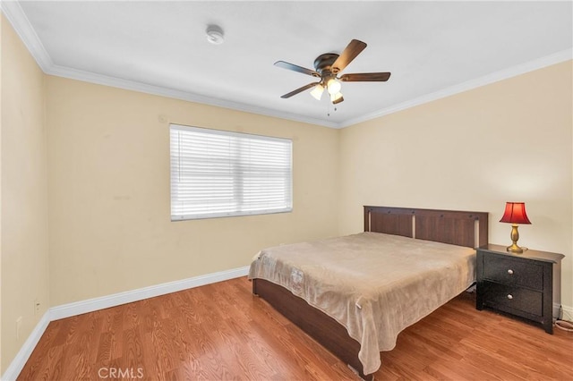 13303 Waco St Unit 62, Baldwin Park, CA 91706 - bedroom with wood finished floors, crown molding, and ceiling fan