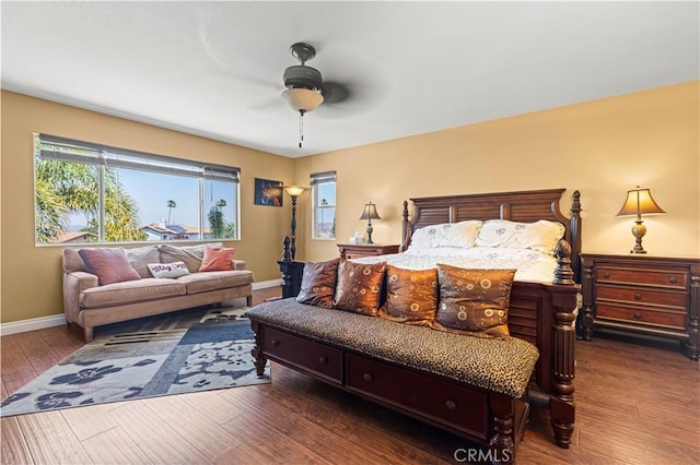 1555 Lupine Cir, Corona, CA 92881 - bedroom with wood finished floors and ceiling fan