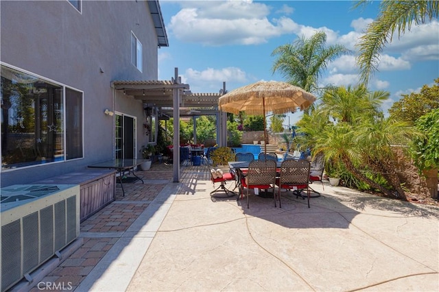 1555 Lupine Cir, Corona, CA 92881 - view of patio / terrace featuring outdoor dining area and a pergola