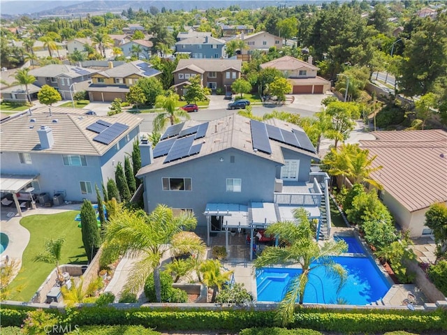 1555 Lupine Cir, Corona, CA 92881 - aerial perspective of suburban area with a pool area