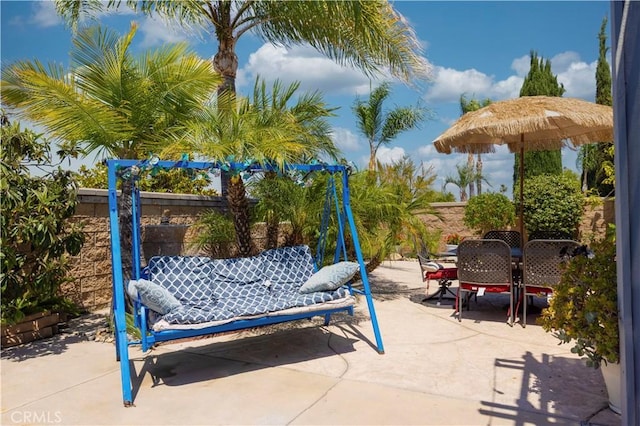 1555 Lupine Cir, Corona, CA 92881 - fenced backyard featuring a patio and outdoor dining area