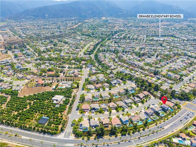 1555 Lupine Cir, Corona, CA 92881 - aerial overview of property's location with a mountain backdrop
