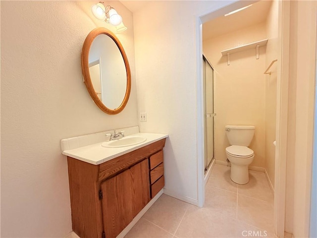 2402 Aviation Blvd Unit C, Redondo Beach, CA 90278 - bathroom with vanity, tile patterned floors, and a stall shower
