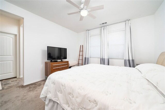 16502 Casa Grande Ave Unit 102, Fontana, CA 92336 - bedroom with carpet, vaulted ceiling, and ceiling fan