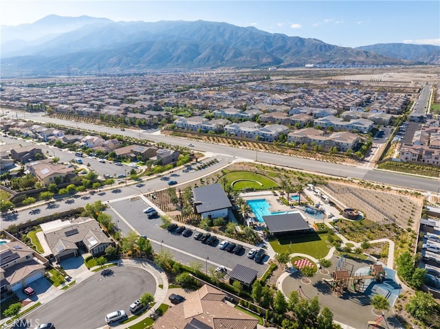 16502 Casa Grande Ave Unit 102, Fontana, CA 92336 - aerial overview of property's location with mountains and nearby suburban area