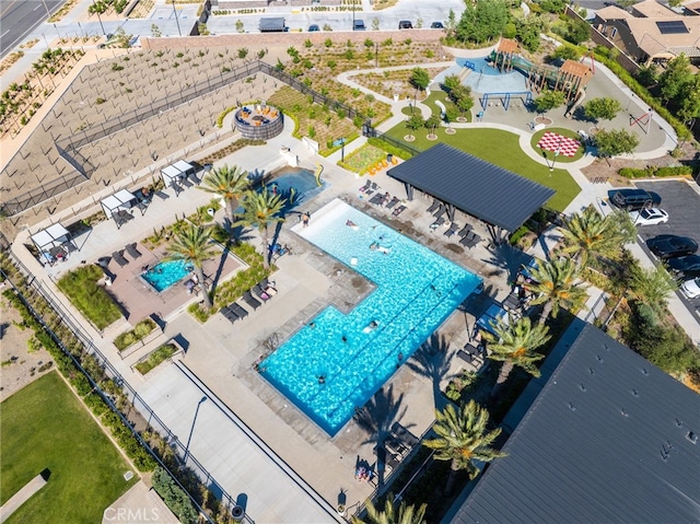 16502 Casa Grande Ave Unit 102, Fontana, CA 92336 - bird's eye view of a pool