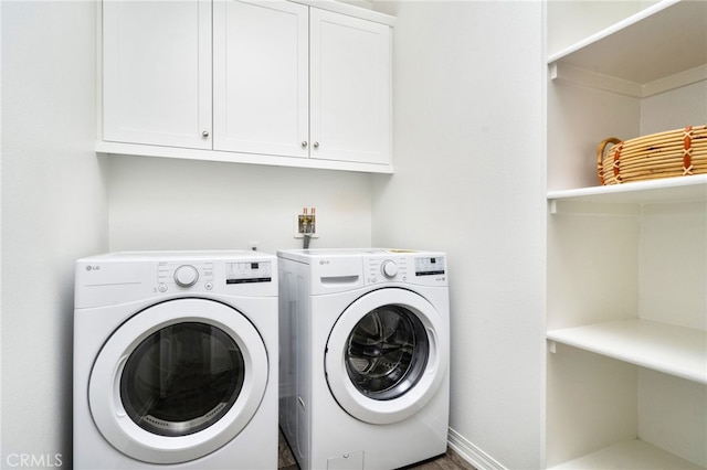 16502 Casa Grande Ave Unit 102, Fontana, CA 92336 - washroom with cabinet space and washing machine and dryer