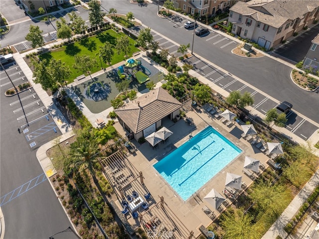 16502 Casa Grande Ave Unit 102, Fontana, CA 92336 - aerial view of a pool area