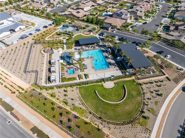 16502 Casa Grande Ave Unit 102, Fontana, CA 92336 - aerial view of residential area with a pool
