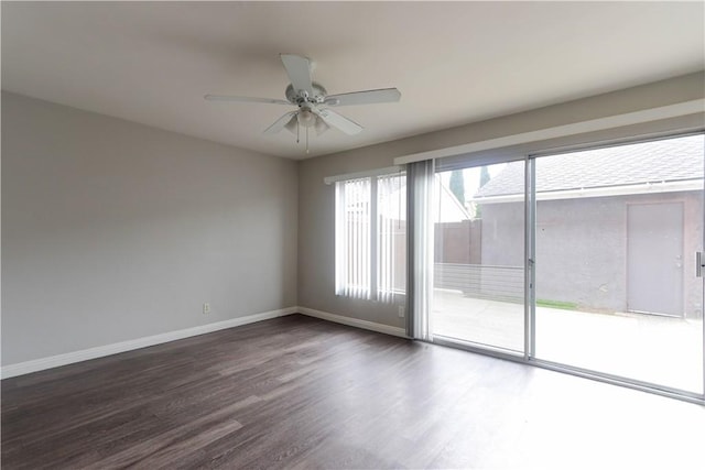 6186 Hefley St Unit 13, Westminster, CA 92683 - spare room featuring a ceiling fan and wood finished floors