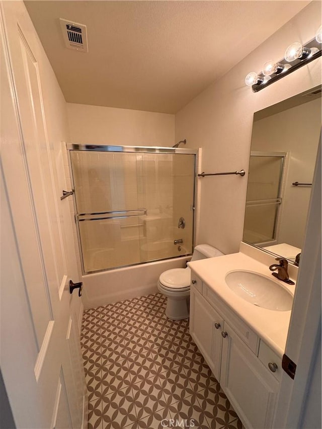 44 Arcata, Irvine, CA 92602 - full bath featuring vanity, bath / shower combo with glass door, and tile patterned floors