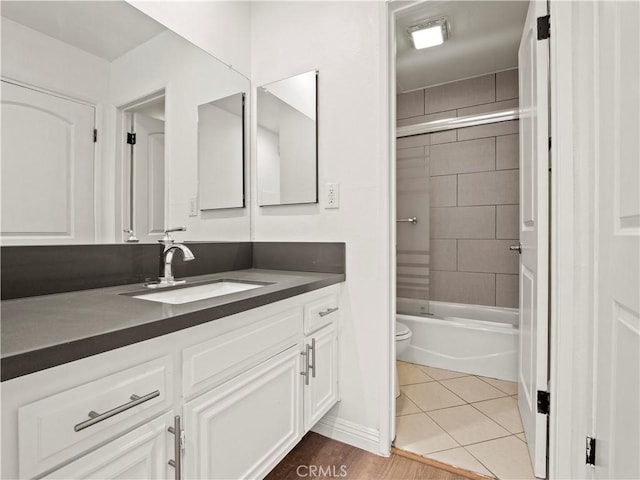 5334 Lindley Ave Unit 125, Encino, CA 91316 - full bathroom featuring vanity, shower / washtub combination, and tile patterned floors