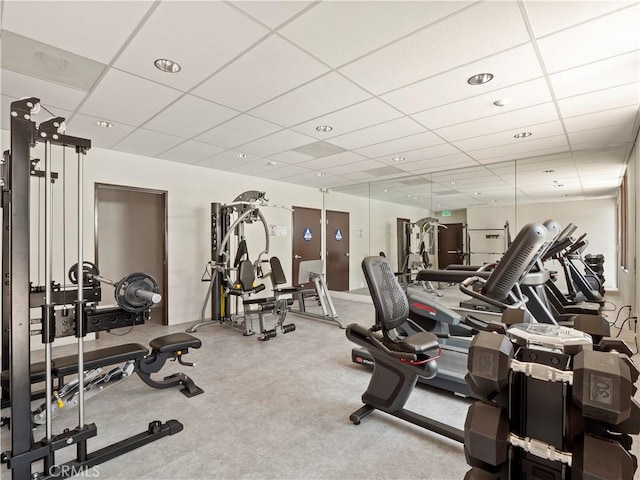 5334 Lindley Ave Unit 125, Encino, CA 91316 - workout area with a drop ceiling