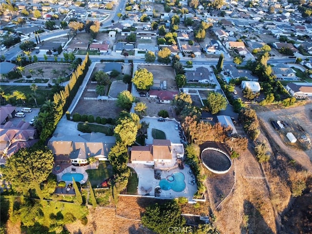 5266 Bluff St, Norco, CA 92860 - aerial view of residential area featuring a pool