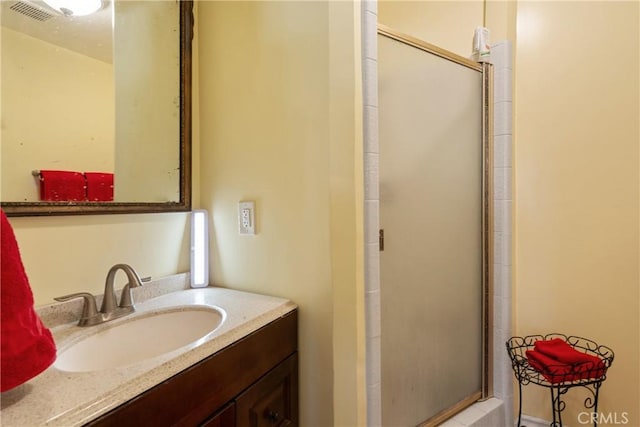 5266 Bluff St, Norco, CA 92860 - bathroom featuring a shower stall and vanity