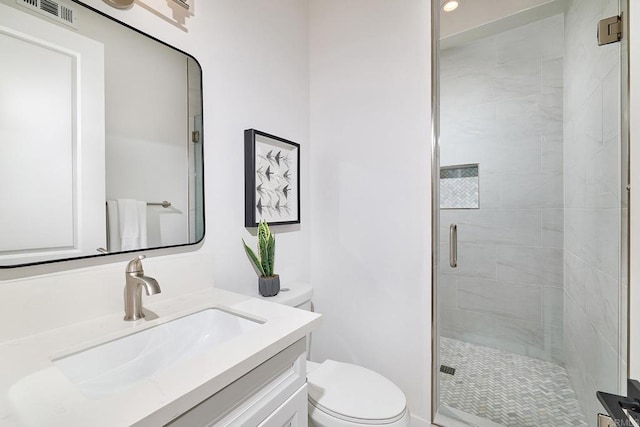 1506 Alvarado St, Oceanside, CA 92054 - bathroom with a stall shower, vanity, and recessed lighting