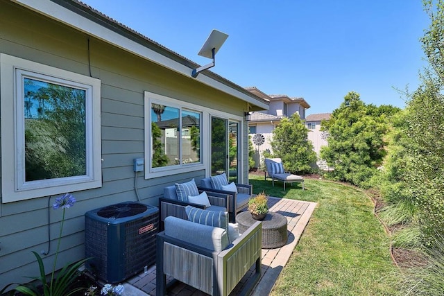 1506 Alvarado St, Oceanside, CA 92054 - wooden terrace with a lawn and outdoor lounge area