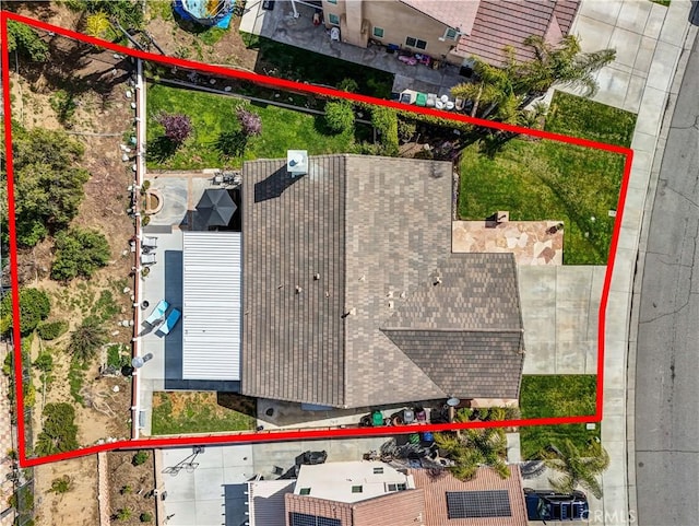 31164 Twilight Vista Dr, Menifee, CA 92584 - aerial view of property and surrounding area with property parcel outlined